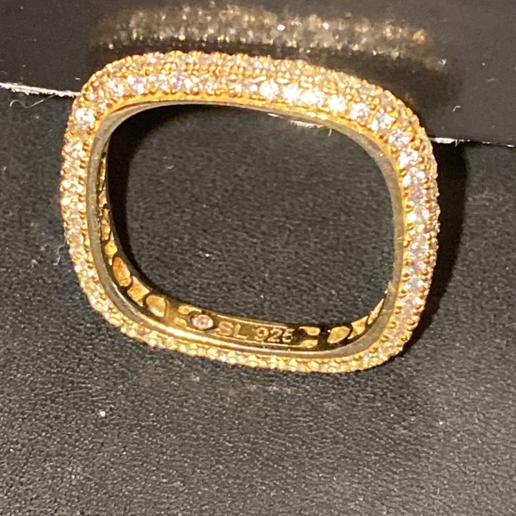 SUZY LEVIANE 14K Yellow Gold Plated Sterling Silver Square Stackable Eternity - Picture 6 of 15